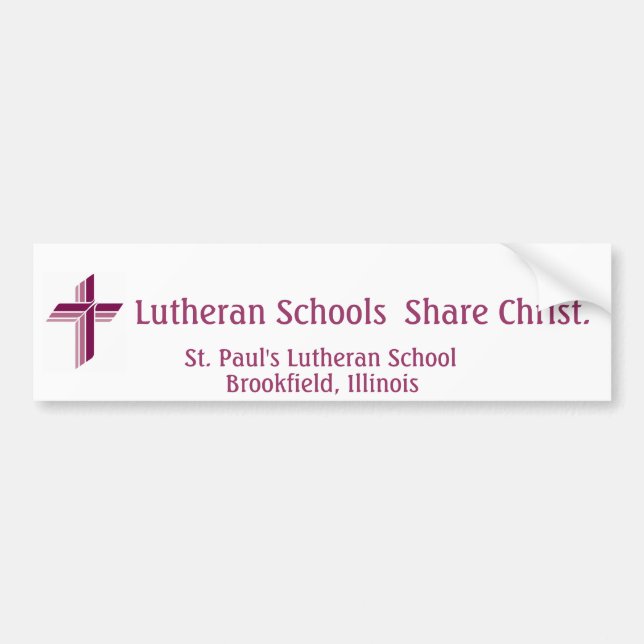 Coche El Lutheran enseña a la pegatina para el (Frente)