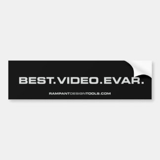 Coche El mejor Evar video - pegatina para el parachoques