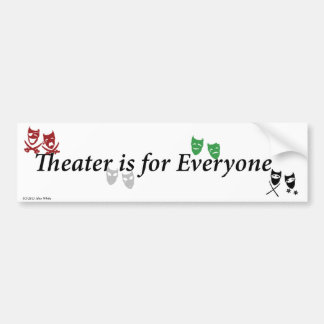 Coche El teatro está para la pegatina para el