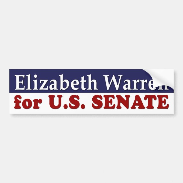 Coche Elizabeth Warren para la pegatina para el (Frente)