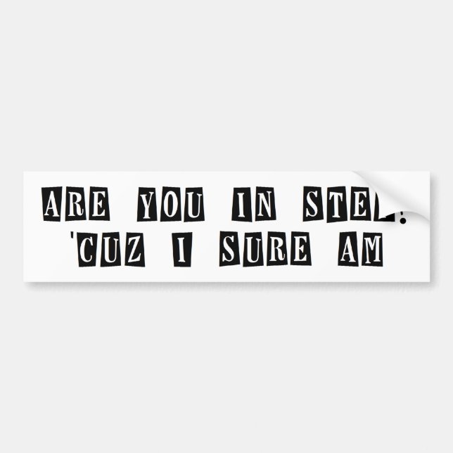 Coche En pegatina para el parachoques del paso (Frente)