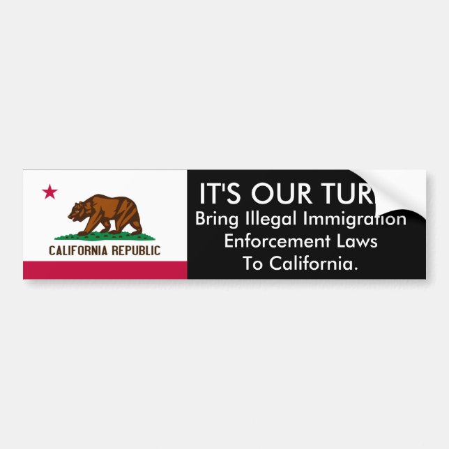 Coche Es nuestra vuelta, California. Pegatina para el (Frente)