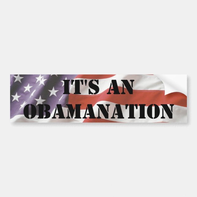 Coche Es pegatina para el parachoques de Obamanation (Frente)