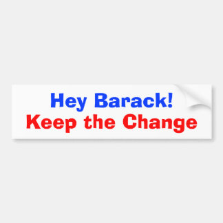 Coche Ey Barack guarda a la pegatina para el parachoques