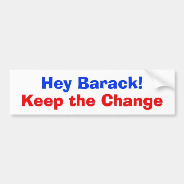Coche Ey Barack guarda a la pegatina para el parachoques (Frente)