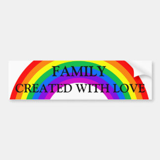 Coche Familia del arco iris hecha con la pegatina para