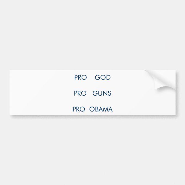 Coche favorable pegatina para el parachoques de obama y (Frente)