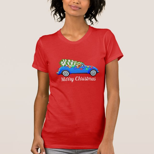 Coche feriado a la camiseta de las mujeres (Anverso)