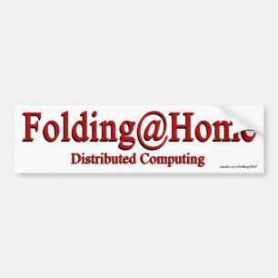 Coche Folding@Home - pegatina para el parachoques