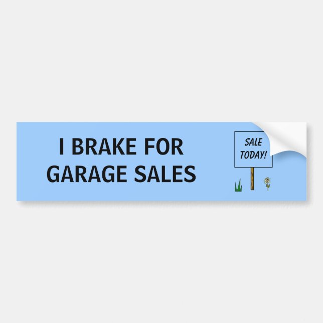 Coche FRENO PARA LAS VENTAS de GARAJE - pegatina para el (Frente)