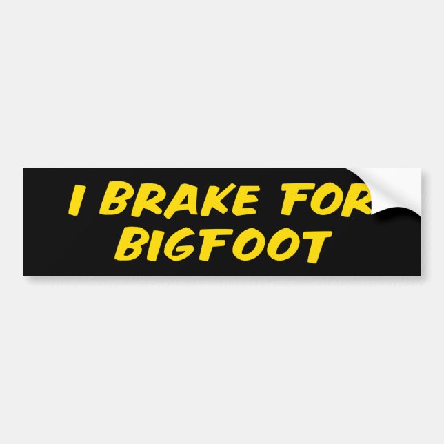Coche Freno para pegatina de parachoques de Bigfoot (Frente)