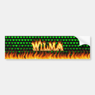 Coche Fuego real de Wilma y diseño de la pegatina para