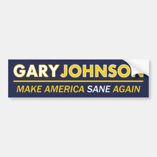 Coche Gary Johnson hace América a la pegatina para el