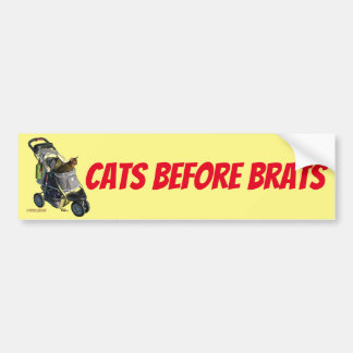 Coche Gatos antes de la pegatina para el parachoques de