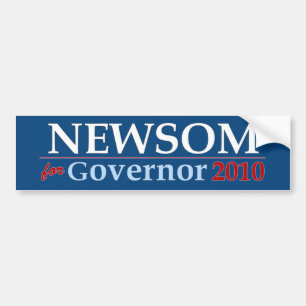 Coche Gavin Newsom para la pegatina para el parachoques