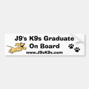 Coche Graduado de J9 K9s a bordo pegatina para el