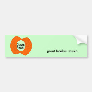 Coche gran música del freakin. Pegatina para el