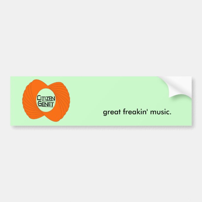 Coche gran música del freakin. Pegatina para el (Frente)