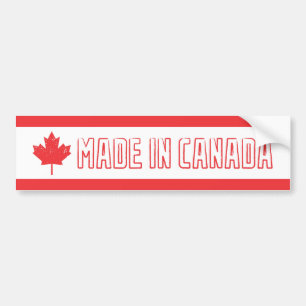 Coche Hecho en la pegatina para el parachoques de Canad