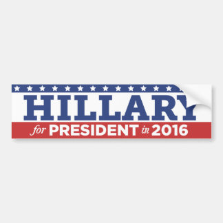 Coche Hillary Clinton para el presidente pegatina para