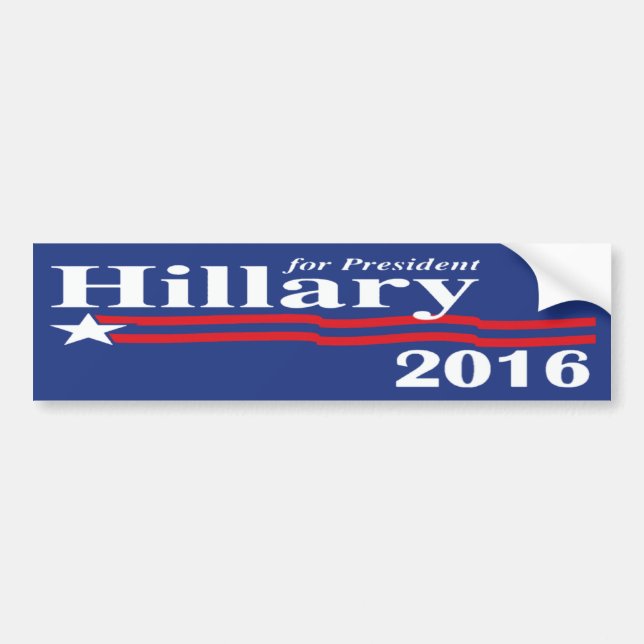 Coche Hillary Clinton para el presidente pegatina para (Frente)