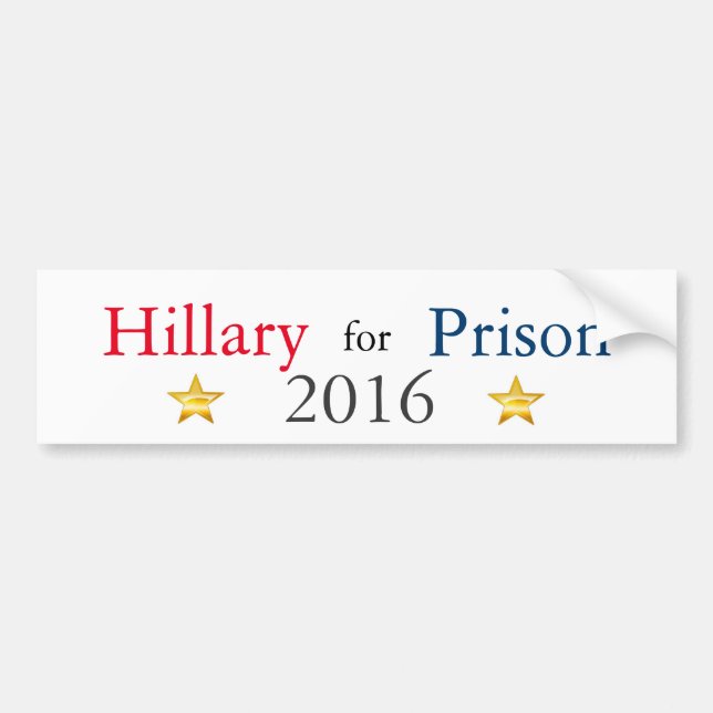 Coche Hillary para la pegatina para el parachoques 2016 (Frente)