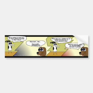 Coche Historieta del fluoruro - pegatina para el