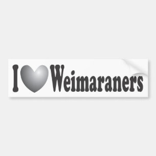 Coche I corazón Weimaraners - pegatina para el