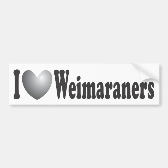 Coche I corazón Weimaraners - pegatina para el (Frente)