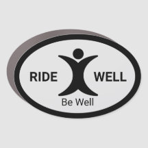 Imán para automóvil Ride Well Be Well