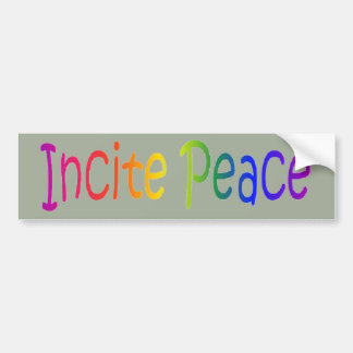 Coche "Incite pegatina para el parachoques de la paz"