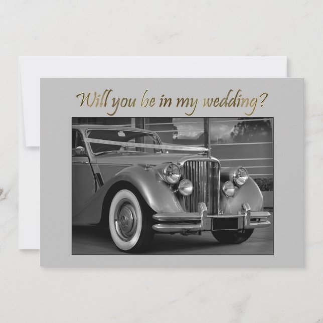 coche jaguar ¿Estarás en mi boda? (Anverso)