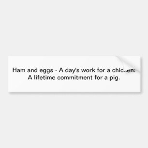 Coche Jamón y huevos - pegatina para el parachoques