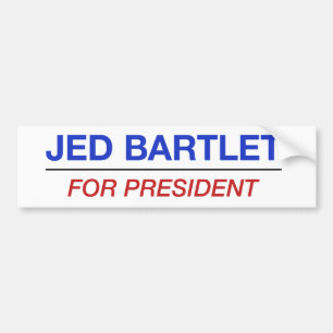 Coche JED BARTLET para la pegatina para el parachoques