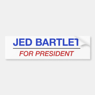 Coche JED BARTLET para la pegatina para el parachoques