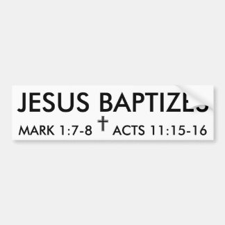 Coche "JESÚS BAUTIZA" a la pegatina para el parachoques