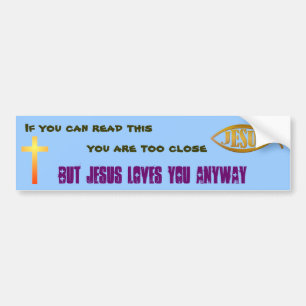 Coche Jesús le ama pegatina para el parachoques