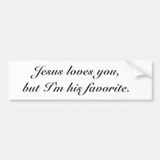 Coche Jesús le ama que soy su pegatina para el