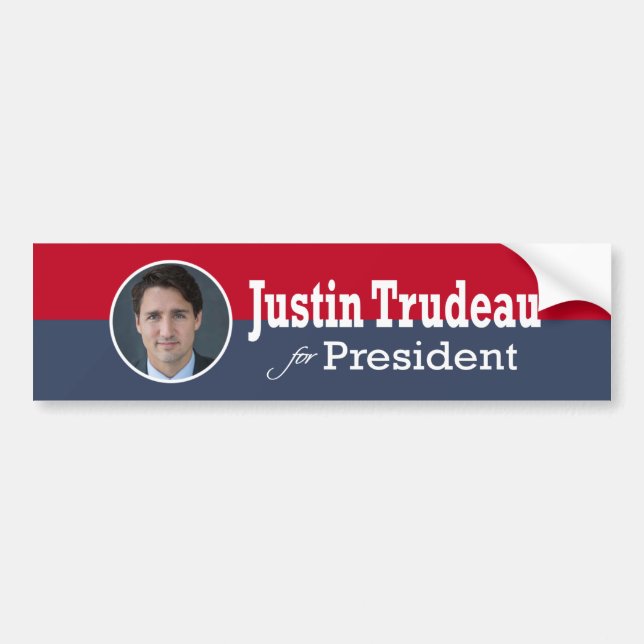 Coche Justin Trudeau para el presidente pegatina para el (Frente)
