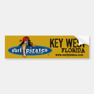 Coche Key West practica surf a la pegatina para el