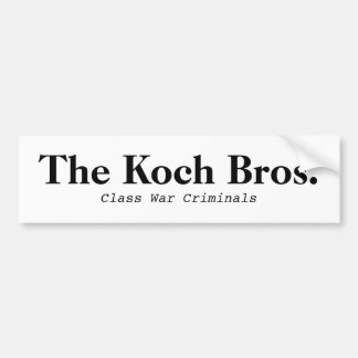 Coche Koch Bros. Pegatina para el parachoques de la