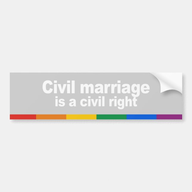 Coche La boda civil es pegatina para el parachoques de (Frente)
