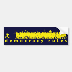 Coche La democracia gobierna a la pegatina para el