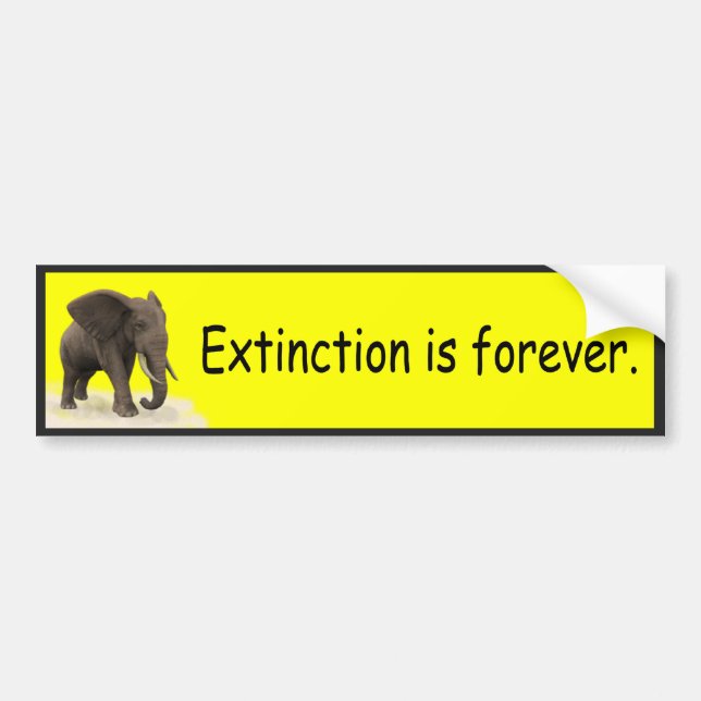 Coche La extinción es para siempre - pegatina para el (Frente)