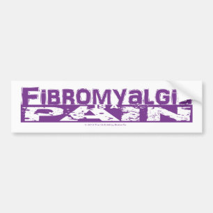 Coche La fibromialgia es una pegatina para el parachoque