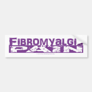 Coche La fibromialgia es una pegatina para el parachoque