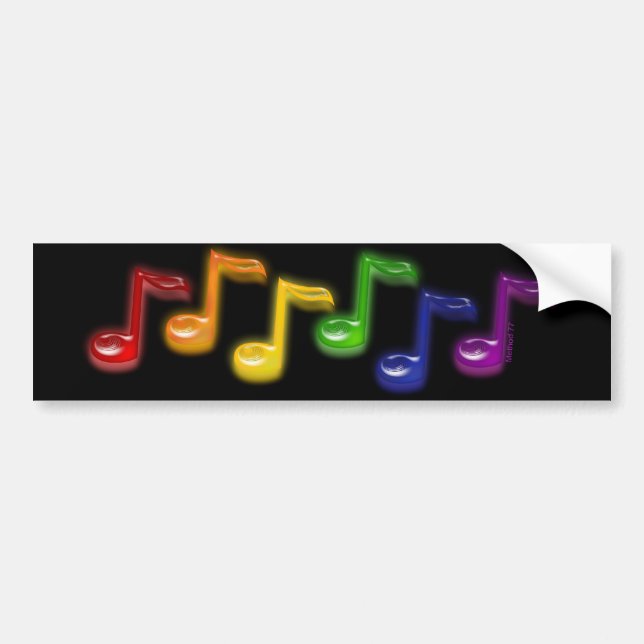 Coche La música del arco iris observa a la pegatina para (Frente)