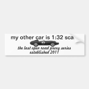 Coche la pegatina para el parachoques abierta pasada de