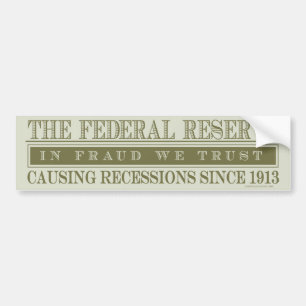 Coche La pegatina para el parachoques de Federal Reserve