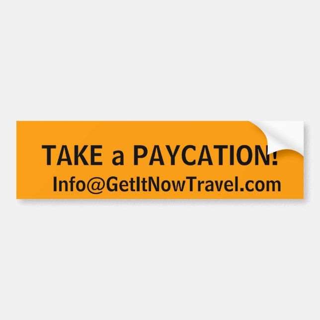 Coche La pegatina para el parachoques de Paycation (Frente)